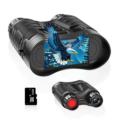 Maxgeek NV2181 4K Night Vision Binoculars – 8X Digital Zoom, 1080P, IP54 Waterproof, 3.2" HD TFT Screen
