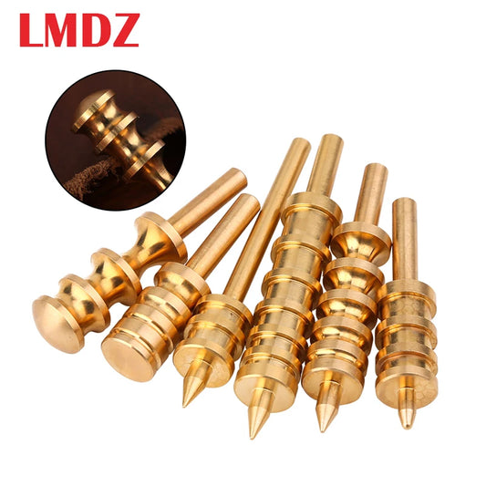 LMDZ Leather Burnisher – Pointed & Flat Tip Edge Tool for Slicking & Burnishing Brass Leathercraft