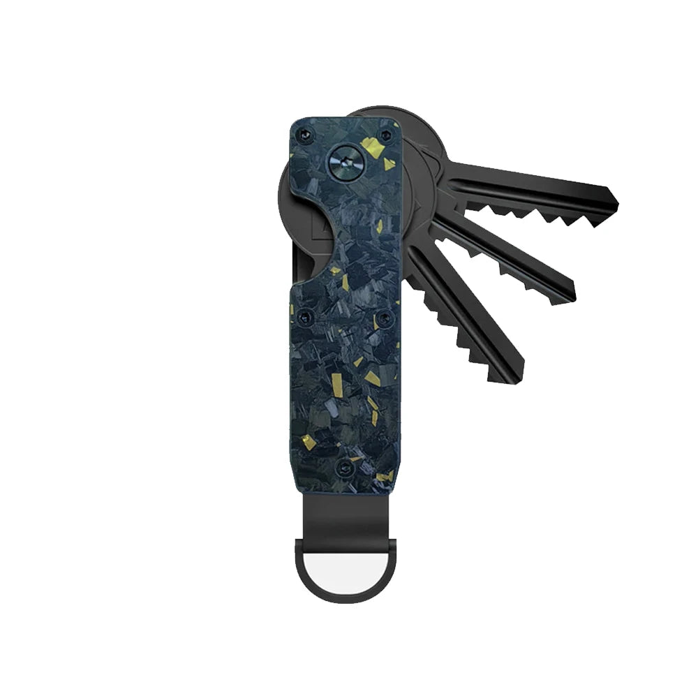 Compact Key Organizer – Minimalist Metal Key Holder for 2-6 Keys, Secure Keychain Case