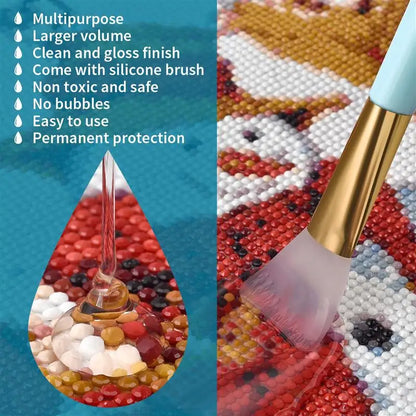 120ML Diamond Painting Sealer – Adhesive & Puzzle Art Glue for Permanent Hold & Shine Effect