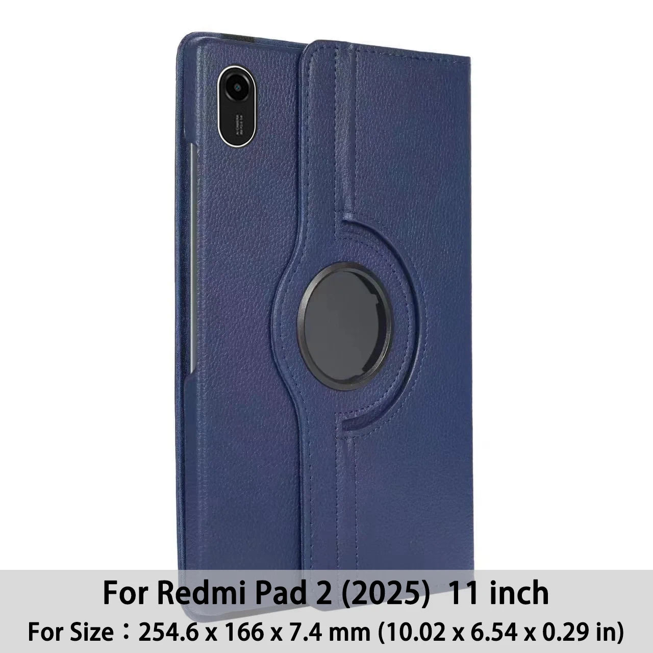 Redmi Pad 2 11″ 2025 Case — PU 360° Rotating Stand with Sleep/Wake Function Cover