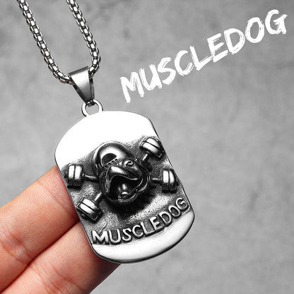 Messi, Ronaldo, Mbappé Football Jersey Necklace – Stainless Steel Dumbbell Pendant Chain for Men, Punk Gym Style