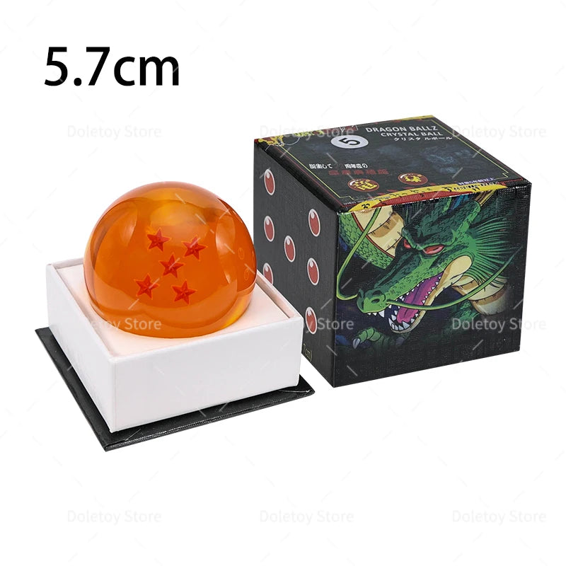 Dragon Ball Z 1:1 7-Star Crystal Balls Set — Orange & Blue Shenron Dragon PVC Figures, Complete Collectible Set