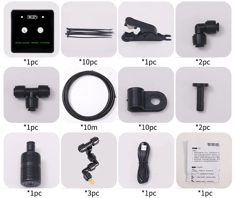 WiFi Rainforest Sprayer — Automatic Timed Mist System Kit for Reptiles & Irrigation