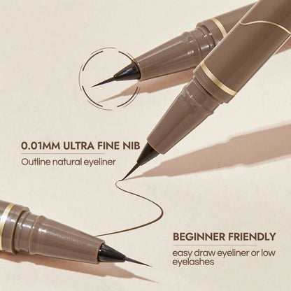 GECOMO 0.01mm Liquid Eyeliner – Super Slim, Waterproof, Quick-Dry, Long-Lasting & No-Smudge Pencil