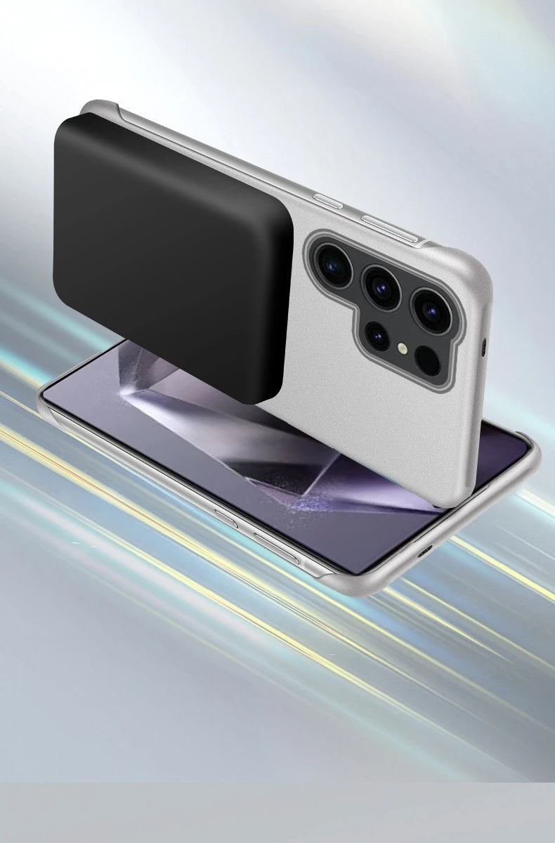 Ultra Thin Magnetic Metal Case for Samsung S25/S24 Ultra, S23/S22 FE – Frameless Matte PC Cover with MagSafe Compatibility