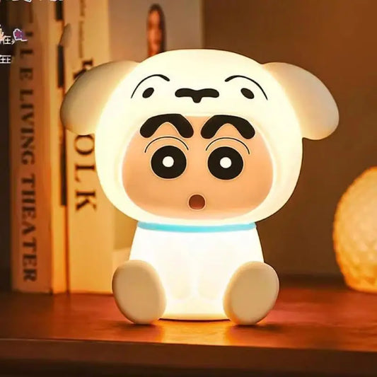 Crayon Shin-Chan Night Light – Soft Eye-Protecting LED Bedside Lamp USB Rechargeable Anime Gift