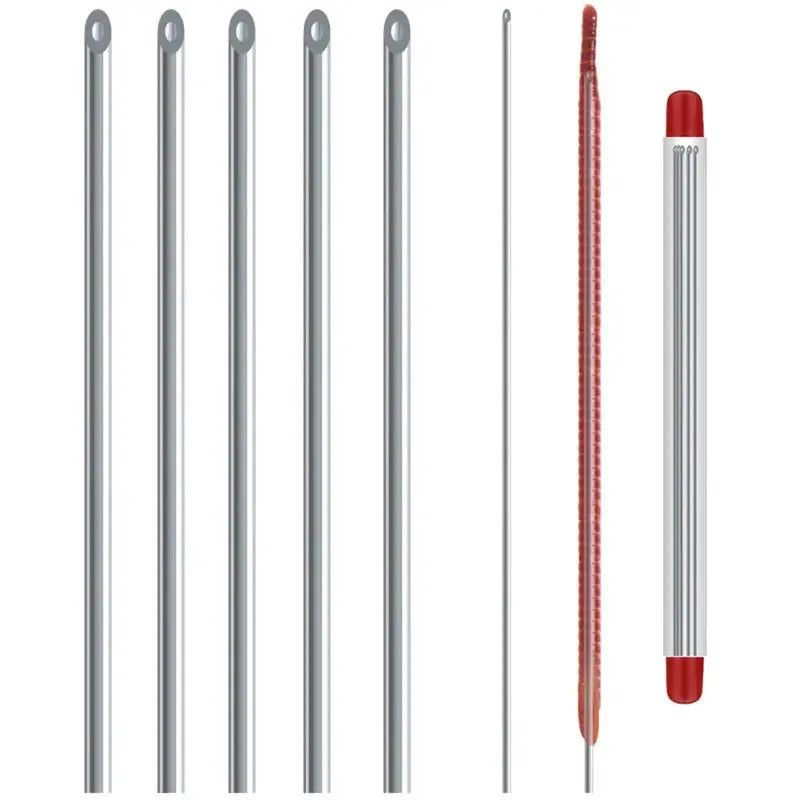 5/10pcs Worm Baiting Needles – Quick Earthworm Hooking Pins for Fishing, Hollow Driller No-Escape Bait Tools