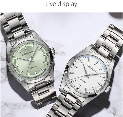ADDIESDIVE Men's Luxury Quartz Watch – VH31, 100m Waterproof, Green AR Coating, Luminous, 316L Stainless Steel, 36mm