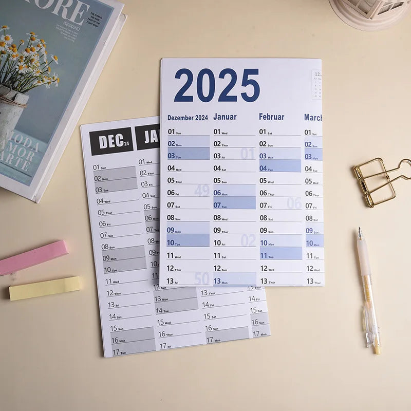 2024-2025 Kawaii Wall Calendar Planner – Large Schedule Organizer, To-Do List, Target Tracker, Office Supplies