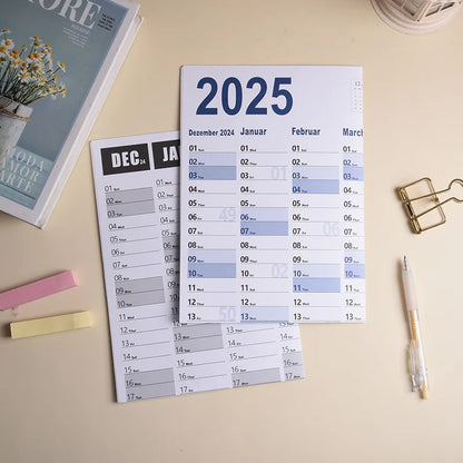 2024-2025 Kawaii Wall Calendar Planner – Large Schedule Organizer, To-Do List, Target Tracker, Office Supplies