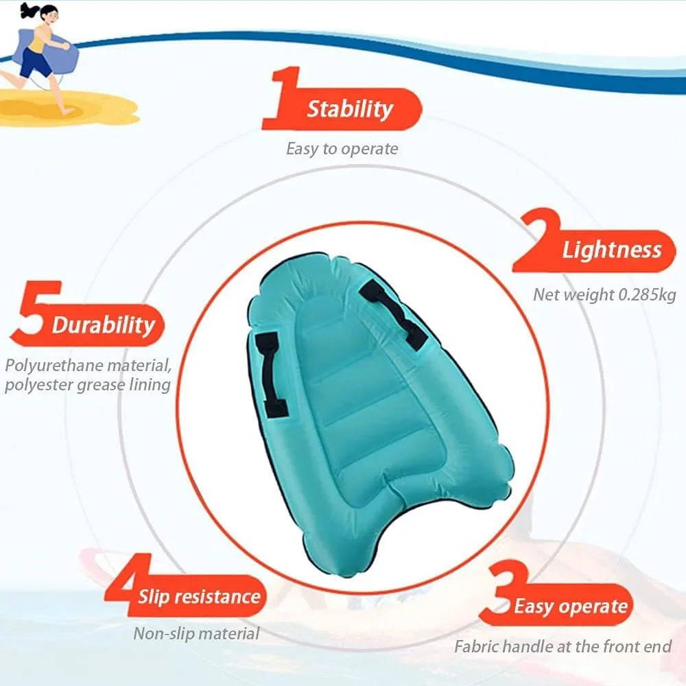 Portable Inflatable Surfboard — Lightweight & Easy-to-Carry Board for Adults & Kids