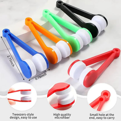 1-4pcs Portable Eyeglass Cleaner Brush – Microfiber Sunglasses & Spectacles Cleaning Tool