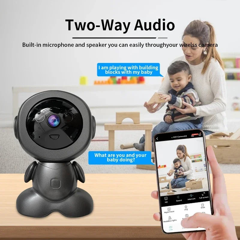 8MP WiFi Security Camera - Indoor HD PTZ Smart Home Surveillance with Auto Tracking, Night Vision & Baby/Pet Monitor