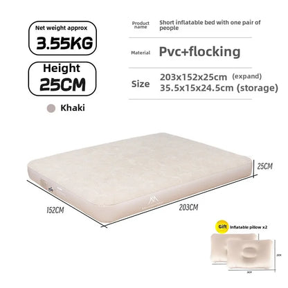 MOUNTAINHIKER 2025 Inflatable Air Mattress - PVC Glamping Camping / interior Bed Mat with Built-In Pump for 1-3 Person