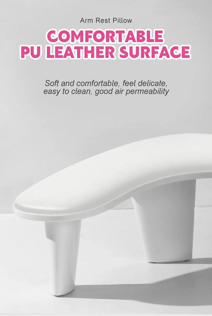 U-Shaped Nail Arm Rest Pillow with Detachable Brackets – Manicure Hand Rest for Nail Salon