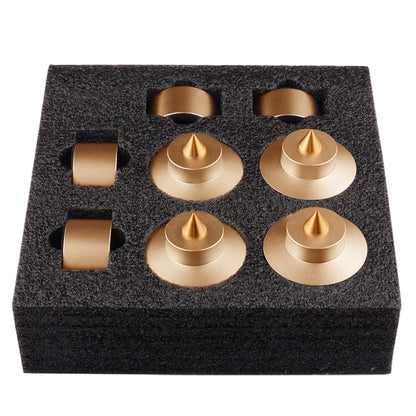 4-Piece Aluminum Audio Amplifier Shock Absorber Feet – HiFi Speaker & CD Player Anti-Vibration Pads