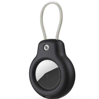 Apple AirTag Secure Holder – Wire Cable Lock Case Keychain for Keys, Luggage Tags, and Key Rings
