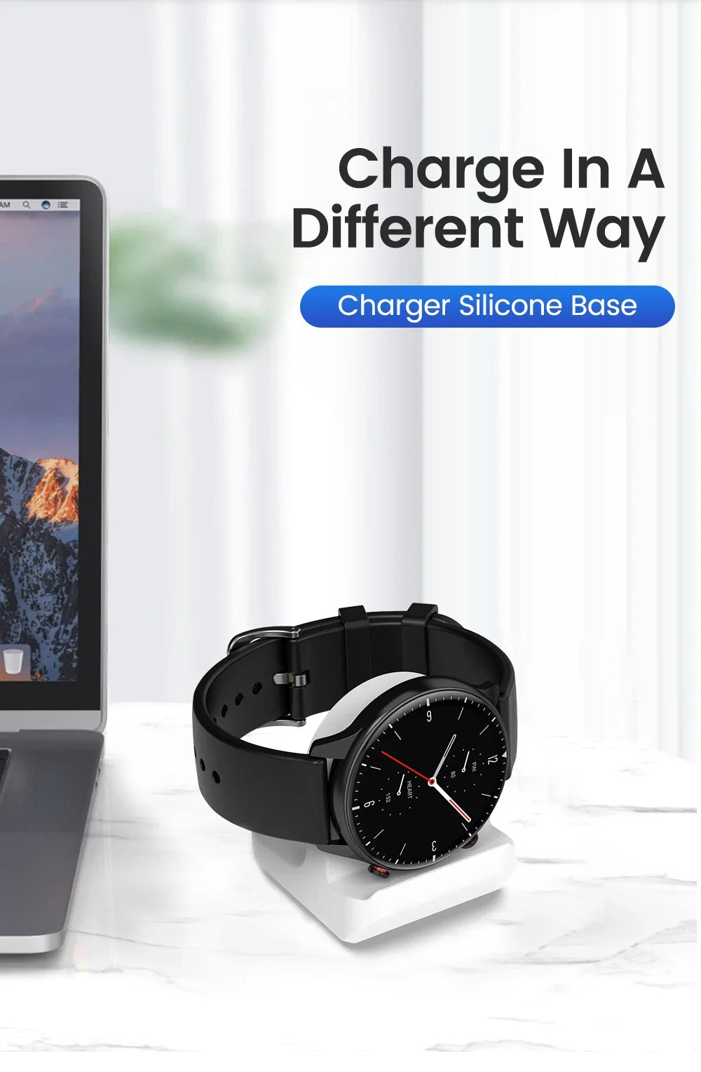 Magnetic Wireless Watch Charger – Fast Charging Dock for Samsung Galaxy Watch 8/7/6/5 Pro/5/4/3 Active 2, Portable Charging Station