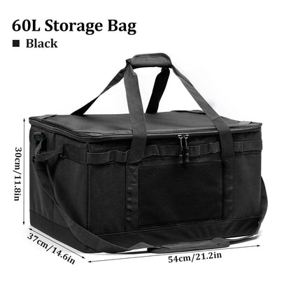 60L Large Camping Storage Bag – Collapsible Cooking Trunk Organizer, Waterproof Oxford Fabric
