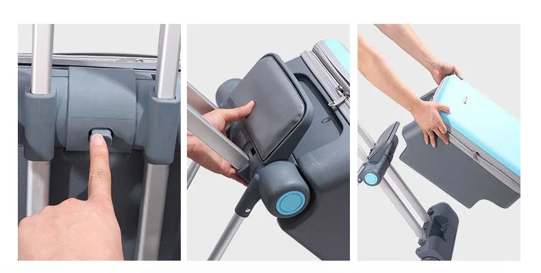 Kids Ride-On Stroller Travel Suitcase – Multifunction Waterproof & Wear-Resistant Luggage Trunk for Children