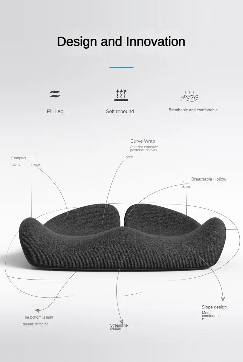 Orthopedic Memory Foam Coccyx Cushion – Tailbone & Sciatica Pain Relief for Office Chair & Car Seat, Non-Slip Comfort Design