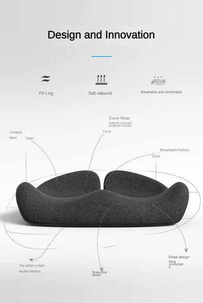 Orthopedic Memory Foam Coccyx Cushion – Tailbone & Sciatica Pain Relief for Office Chair & Car Seat, Non-Slip Comfort Design