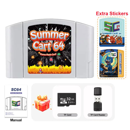 SummerCart 64 Open Source SC64 Flash Card – N64 Game Cartridge with 64DD Emulation & 5400+ Games Compatibility