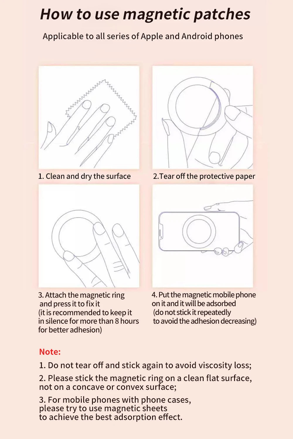 Car Phone Holder Magnetic Mount – 360° Rotating Strong Magnet Vacuum Adsorption for iPhone 12-16 Pro Max