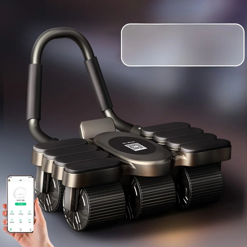 Updated Six-Wheel Eight-Knee Abdominal Wheel – PU Rebound Fitness Equipment for Home Exercise