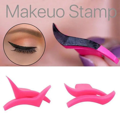 2Pcs Eyeliner Template Set - Professional Cat Eye Makeup Stencils, Wing Style Liner Stamping Tools