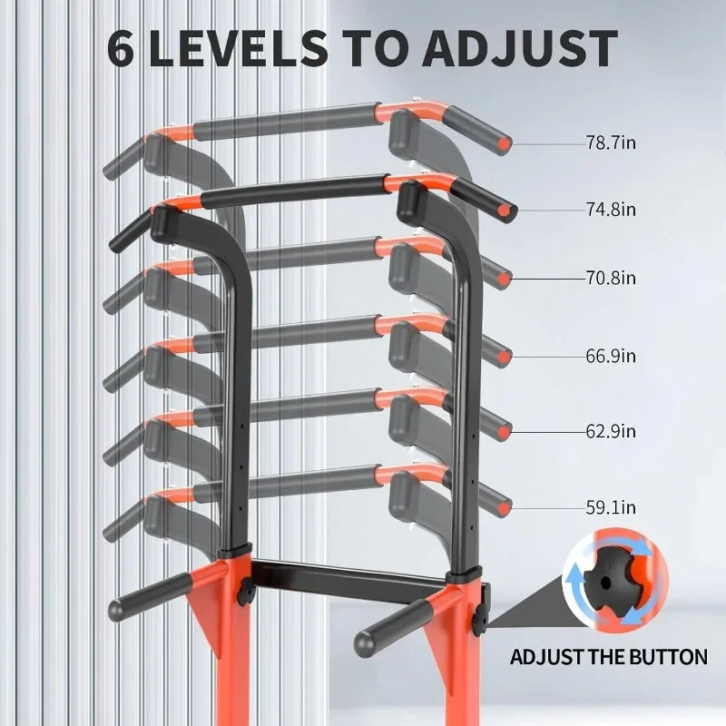 Heavy Duty Dip Station for Home Gym – Strength Training Pull Up & Dip Bar 330Lbs Capacity with Authenticity Guarantee USA