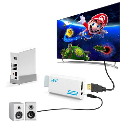Full HD 1080P Wii to HDMI Converter Adapter – Wii2HDMI with 3.5mm Audio for PC & HDTV Display