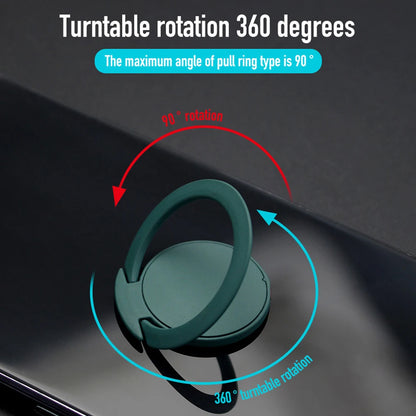 Luxury Metal Mobile Phone Socket Holder - Universal 360 Degree Rotating Finger Ring with Magnetic Car Bracket Stand