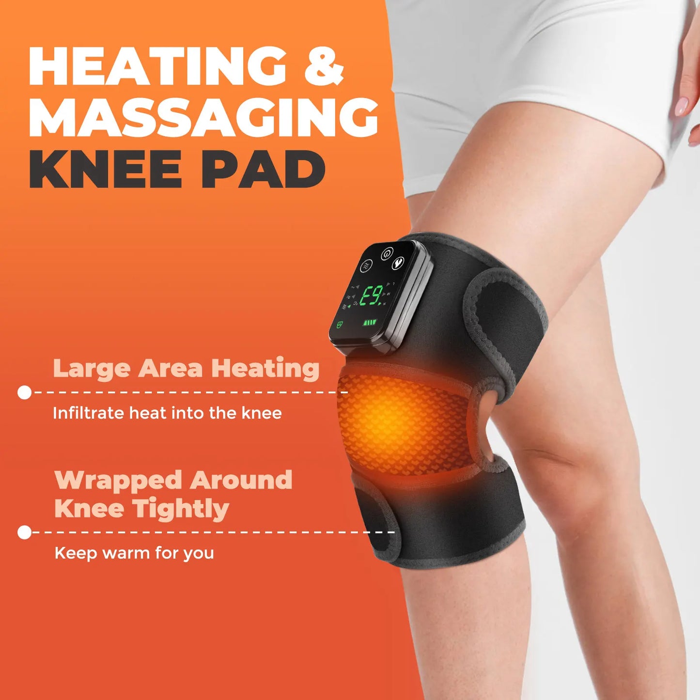Electric Knee Temperature Massager | Heating Vibration Massage for Joint Support & Arthritis Relief