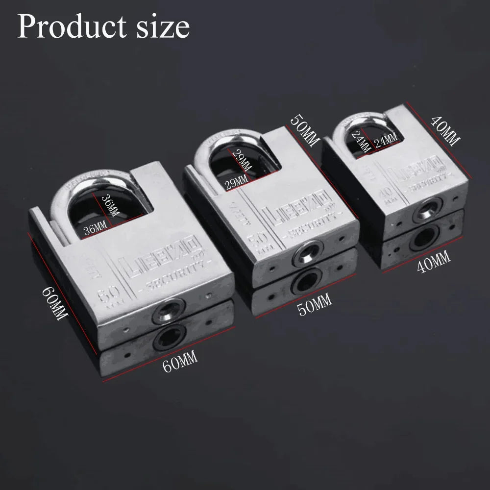 Keyed Padlock – Waterproof & Antirust Multifunctional Anti-Theft Lock, Pry Door & Window Security Lock