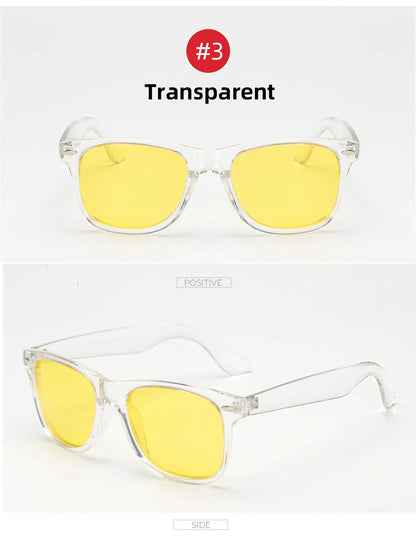 VIVIBEE Classic Night Vision Glasses — Square Polarized UV400 Yellow Lenses for Men & Women, Driving Sunglasses 2025