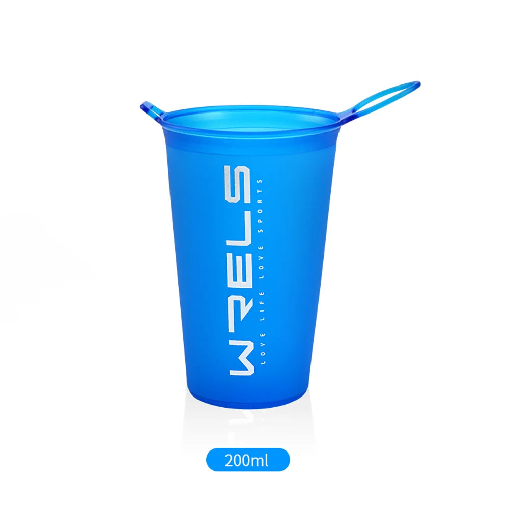 200ml Foldable Sports Water Cup — Lightweight, Portable Soft Cup for Marathon, Running & Cross-Country Activities