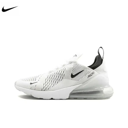 Nike Air Max 270 Running Shoes – Mesh, Shock Absorption, Non-Slip, Abrasion Resistant, Unisex Black & White Low Top