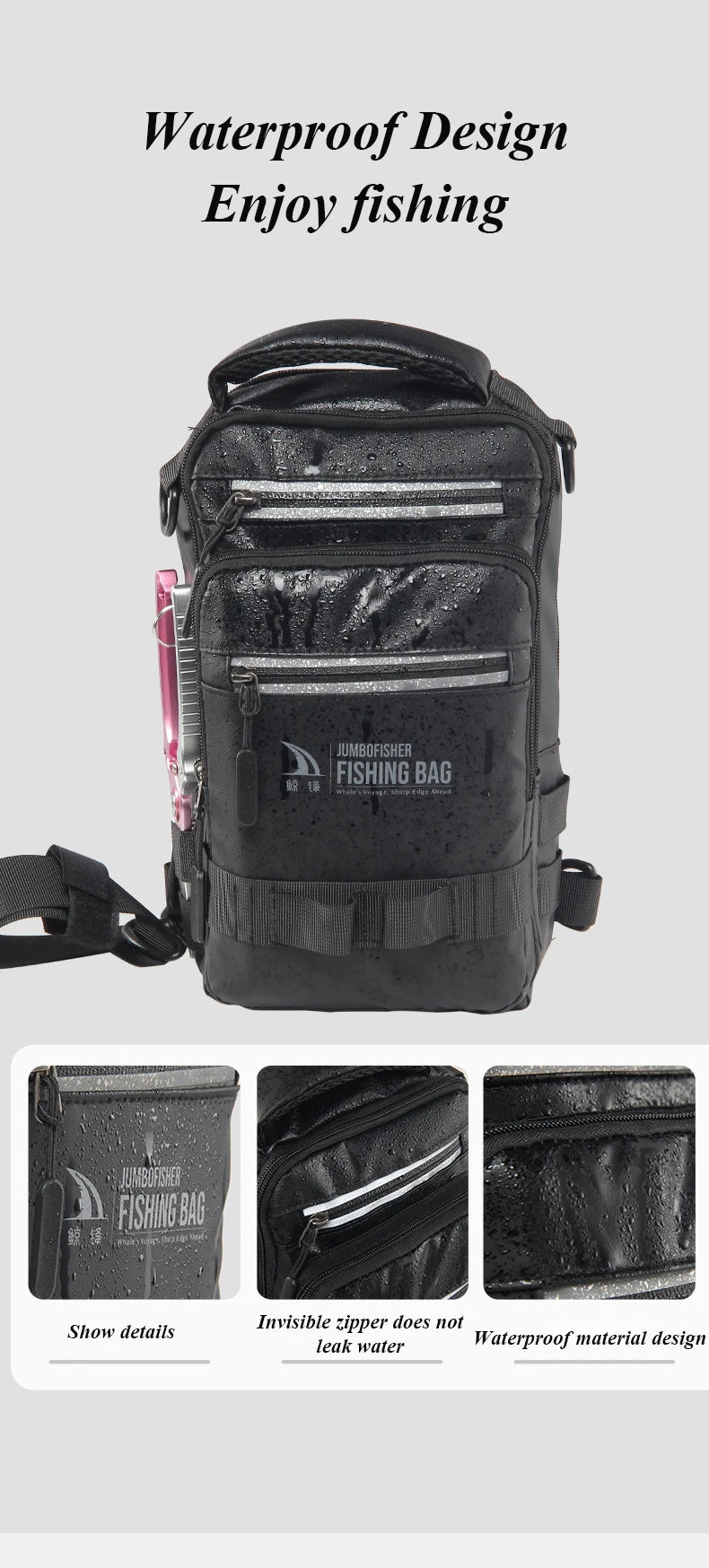 Multifunctional Fishing Backpack – Lightweight Tactical Gear Bag for Outdoor Fishing