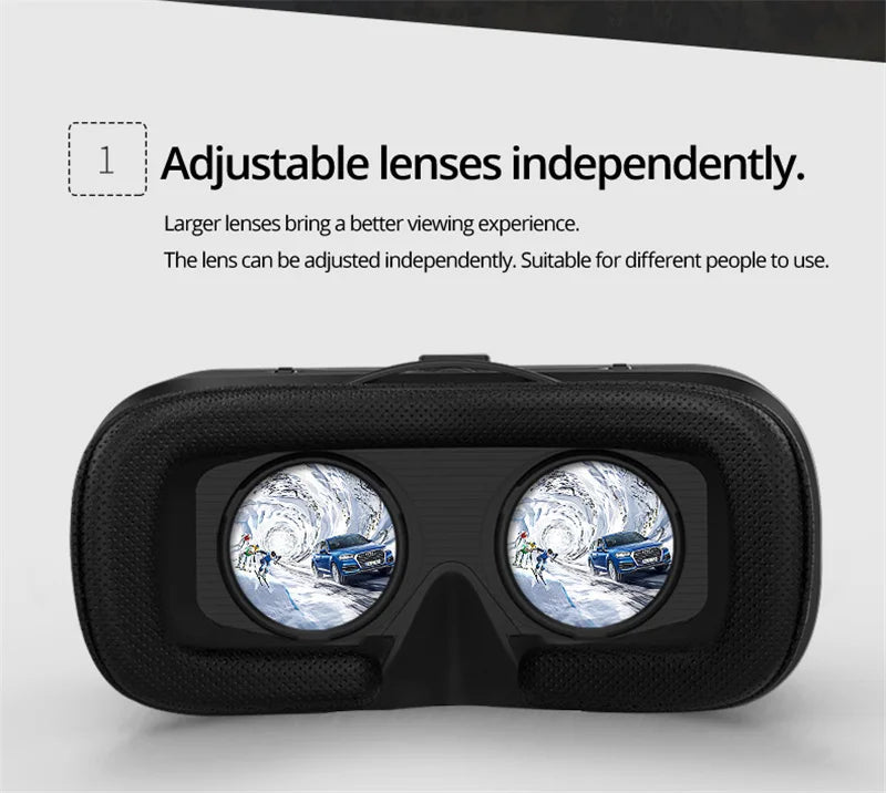 VR Shinecon 10.0 3D Virtual Reality Headset – Helmet Goggles for Smartphone Gaming