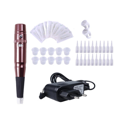Permanent Makeup Rotary Tattoo Pen – Eyebrow & Lip Machine, Microblading & Piercing Gun PMU Kit