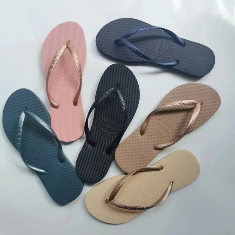 Summer 2025 Women’s Flip Flops – Fashionable Outdoor Beach Slippers for Travel