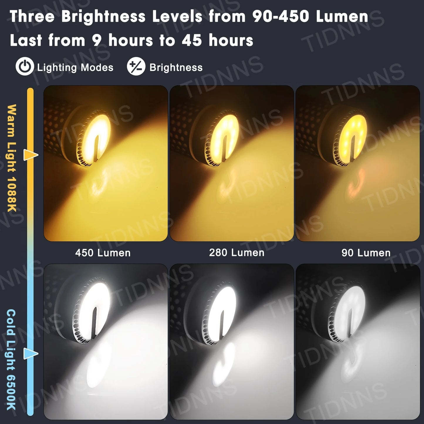 Telescopic Camping Lantern - Rechargeable Fishing Light, Dimmable Atmosphere, Emergency Light, 10000mAh