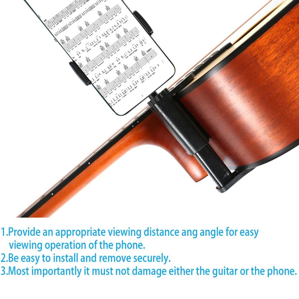 Adjustable Guitar Phone Holder – Hands-Free Multi-Purpose Stand for Smartphones & Microphones