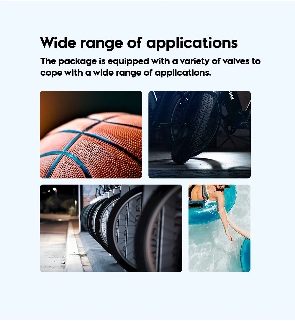 CYCLAMI A3 Ultralight Electric Bike Pump – 100 PSI Portable Tire Inflator for MTB, Road Bike & Motorcycle, Aluminum Alloy