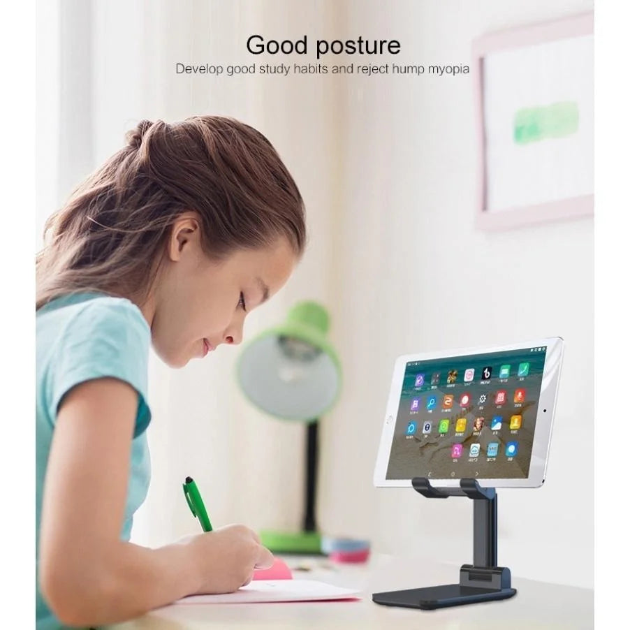 High-Quality Desktop Tablet Holder - Foldable and Extendable Support Desk Mobile Adjustable Phone Holder Stand