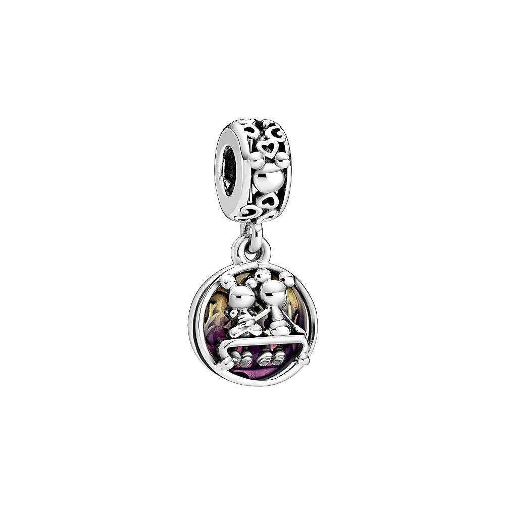 MINISO League of Legends Mickey & Minnie 925 Sterling Silver Charm – Beads Fit for Pandora Bracelet, Ladies Jewelry