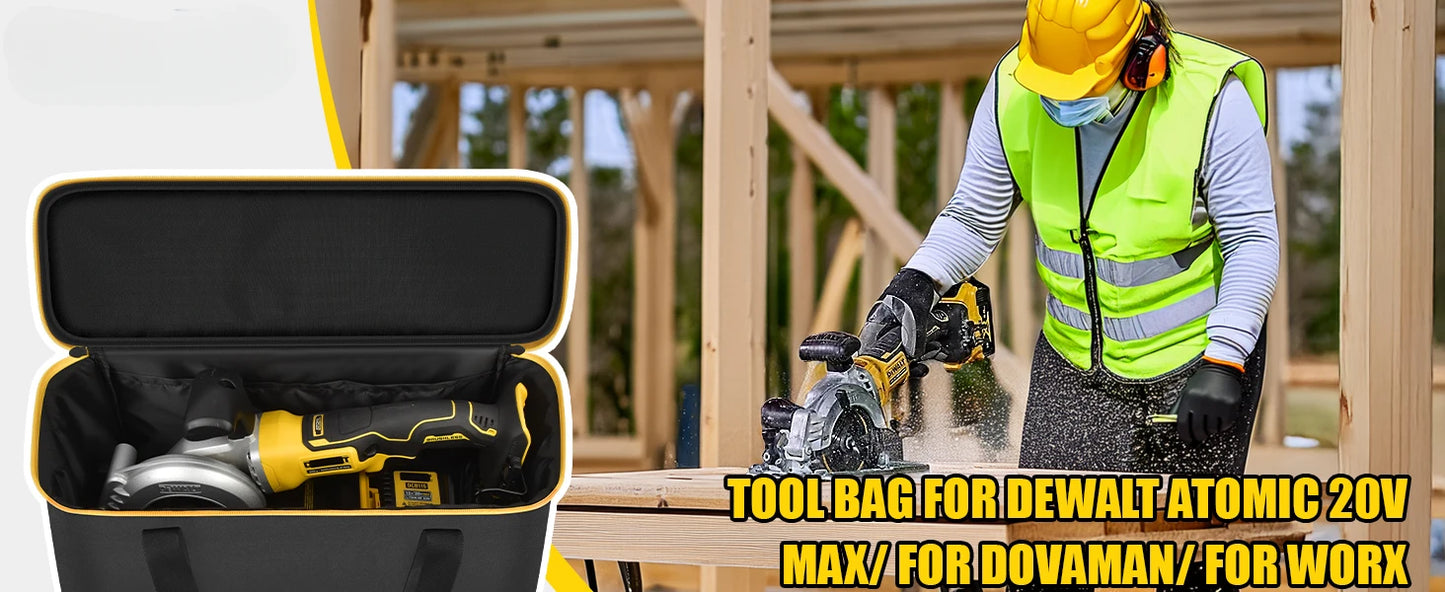 Hard Tool Carrying Case for DEWALT 20V Max & Compatible Circular Saws – Protective Organizer Bag (Case Only)