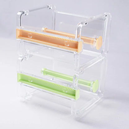 GUGCGV Stationery Masking Tape Cutter & Organizer | Office Tape Dispenser & Storage for Office Supplies